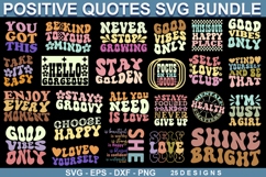 Positive Quotes SVG Bundle - Positive SVG Design ,Positive Product Image 1