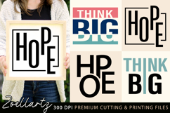Positive Quote SVG Cut File Hope Christian Quote Think Big Product Image 1