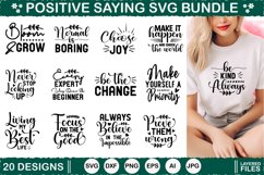 Positive saying SVG Bundle, Motivational quotes SVG Bundle Product Image 1