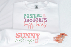 Positive thoughts happy hearts Sleeve SVG Product Image 2