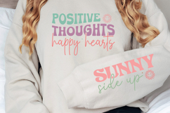 Positive thoughts happy hearts Sleeve SVG Product Image 3