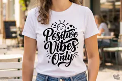 Positive Vibes Only SVG PNG Inspirational Quote Product Image 5