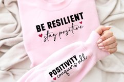Be Resilient Stay Positive Sleeve SVG, Positivity SVG Design Product Image 3