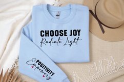 Choose Joy Radiate Sleeve SVG, Positivity SVG Design Product Image 3