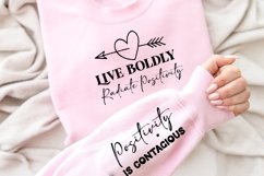 Live Boldly Radiate Sleeve SVG, Positivity SVG Design Product Image 3