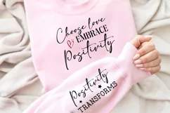Choose Love Embrace Sleeve SVG, Positivity SVG Design Product Image 3
