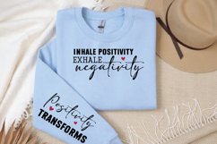 Inhale Positivity Exhale Sleeve SVG, Positivity SVG Design Product Image 3
