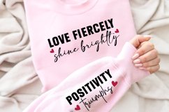 Love Fiercely Shine Sleeve SVG, Positivity SVG Design Product Image 3