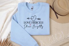 Love Fiercely Shine Sleeve SVG, Positivity SVG Design Product Image 3