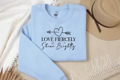 Love Fiercely Shine Sleeve SVG, Positivity SVG Design Product Image 3