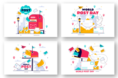 11 World Post Day Illustration Product Image 2