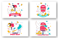 11 World Post Day Illustration Product Image 3