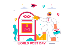11 World Post Day Illustration Product Image 4