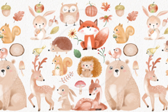 Autumn animals clipart, Fall clipart, instant download PNG Product Image 2