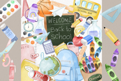 Back to school bundles set clipart instant download PNG file Product Image 1