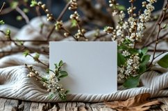 Post card Mockup with vase &amp; dried Flowers Product Image 2