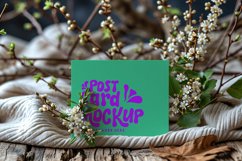 Post card Mockup with vase &amp; dried Flowers Product Image 1
