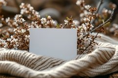 Post card Mockup with vase &amp; dried Flowers Product Image 2