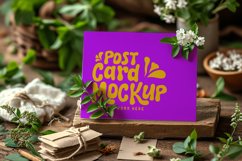 Post card mockup with Flowers on Envelope Product Image 1