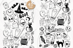 Halloween doodle clipart PNG files instant download PNG file Product Image 5