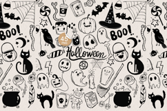 Halloween doodle clipart PNG files instant download PNG file Product Image 1