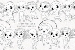 Sport Kids set 2, Kids Sport clipart Product Image 2