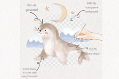 Winter animals clipart, winter clipart, instant download PNG Product Image 2