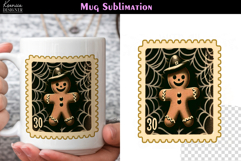 Vintage Halloween Gingerbread |Postage Stamp Fall Coffee Mug Product Image 1