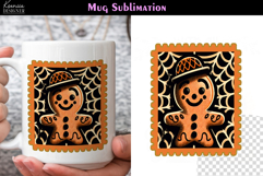 Vintage Halloween Gingerbread |Postage Stamp Fall Coffee Mug Product Image 1