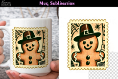 Vintage Halloween Gingerbread |Postage Stamp Fall Coffee Mug Product Image 1