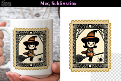 Vintage Halloween Witch|Postage Stamp Fall Coffee Mug Product Image 1