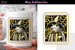 Vintage Halloween Frog | Postage Stamp Fall Coffee Mug Product Image 1