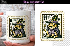 Vintage Halloween Frog | Postage Stamp Fall Coffee Mug Product Image 1