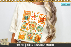 Fall Nurse Postage Stamps is a professional design that is available at 300dpi PNG to use for Sublimation, iron-on transfer, DTG Printing and normal printing.