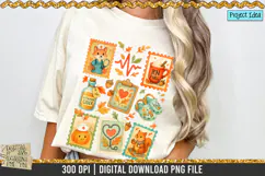 Fall Nurse Postage Stamps is a professional design that is available at 300dpi PNG to use for Sublimation, iron-on transfer, DTG Printing and normal printing.