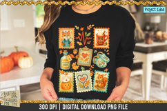 Fall Nurse Postage Stamps is a professional design that is available at 300dpi PNG to use for Sublimation, iron-on transfer, DTG Printing and normal printing.