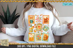 Fall Nurse Postage Stamps is a professional design that is available at 300dpi PNG to use for Sublimation, iron-on transfer, DTG Printing and normal printing.