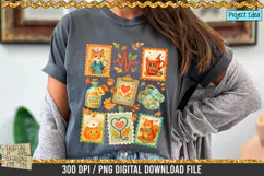 Fall Nurse Postage Stamps is a professional design that is available at 300dpi PNG to use for Sublimation, iron-on transfer, DTG Printing and normal printing.