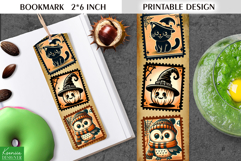Vintage Halloween Printable Bookmark|Postage Stamp Product Image 1