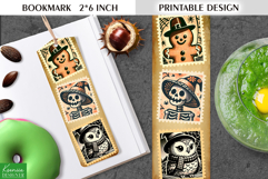 Vintage Halloween Printable Bookmark|Postage Stamp Product Image 1