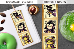 Vintage Halloween Printable Bookmark|Postage Stamp Product Image 1