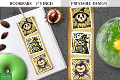Vintage Halloween Printable Bookmark|Postage Stamp Product Image 1