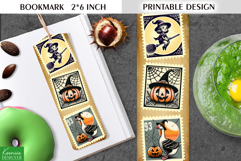 Vintage Halloween Printable Bookmark|Postage Stamp Product Image 1