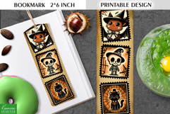 Vintage Halloween Printable Bookmark|Postage Stamp Product Image 1
