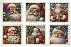 Postage Stamp Santa Claus Clipart Product Image 2