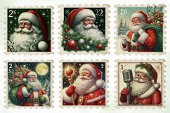 Postage Stamp Santa Claus Clipart Product Image 3