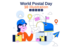 10 World Postal Day Illustration Product Image 1