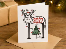Funny Christmas 2027 Cow SVG Cut File for Cricut PNG Product Image 8