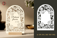 A postcard with flowers. The cut file Product Image 1