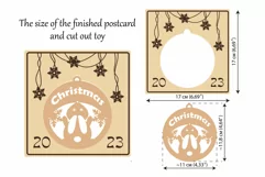 Christmas ball in a Christmas card/Laser cut/SVG Product Image 2